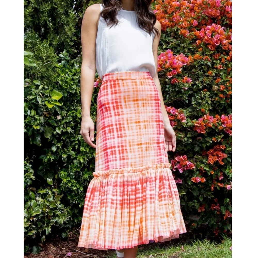 🎀NWT🎀 Eva Franco Kym Flounced Midi Skirt